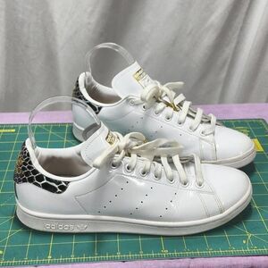 Adidas Stan Smith shiny white black snakeskin FV3422 10